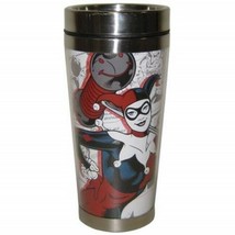 Harley Quinn with Mallet Comic Art 16 Ounce Metal Travel Mug Batman UNUS... - $11.64