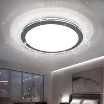 Dllt 13 Inch Flush Mount Ceiling Light Fixture With Round Led Disk Light, Cool,  - £35.62 GBP