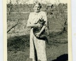 2 Black &amp; White Photos of Grandma and Her Cat 1940&#39;s - $17.80