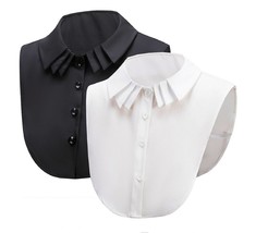 Off White, Black / Fake Collar / Removable Collar /  Detachable Collar B74(K) - £10.09 GBP