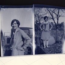 Vintage Photo Negative Pretty Young Woman With Short Hair 1930s - $171.22 MXN