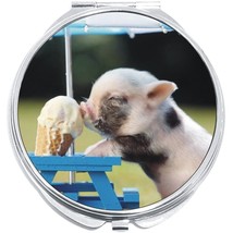 Ice Cream Baby Pig Compact with Mirrors - Perfect for your Pocket or Purse - $11.76