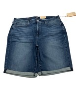 NYDJ Briella Jean Shorts Womens 22W Roll Cuff Bermuda Med Wash Casual Comfort - $34.35