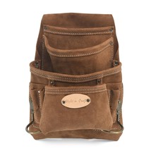 Style n Craft  88923 - 10 Pkt Nail &amp; Tool Pouch in Heavy Duty Suede Leather - $38.99