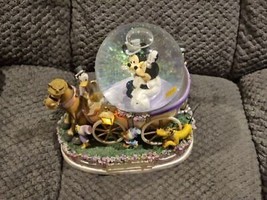 Disney Rare Light Up Mickey &amp; Minnie Just Married Musical Snow Sno Globe... - £71.00 GBP