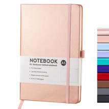 A5 PU Leather Notebook Business Notepad 96 Sheets Inner Pages(Rose Gold) - £3.15 GBP