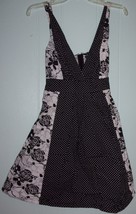 Rue 21 White &amp; Black Floral &amp; Black &amp; White Poka Dot Front Dress Size M - £6.28 GBP