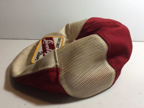 Primary image for Vintage Leinenkugel Patch Flat Cap Mesh Snapback Bill Cabbie Trucker Hat
