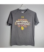 Minnesota Duluth Bulldog Hockey National Champions Shirt Small Gray Unde... - $12.99