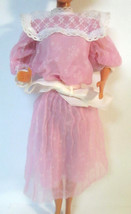 Mattel Barbie THE HEART FAMILY Original Pink &amp; White DRESS Mom 1980s Mother - £7.92 GBP