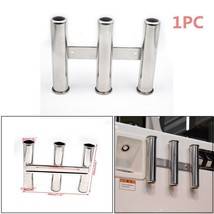 3 Rod Rack 316 Stainless Steel Fishing Rod Holder Boat Marine Sport Equi... - $34.53