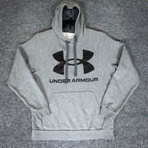 Under Armour Hoodie Mens Small Grey Coldgear Drawstring Pullover Casual ... - $16.81