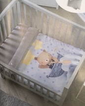 LITTLE BEAR BABY BOY CRIB BEDDING NURSERY SET 3 PCS 100% MICROFIBER - $2,072.88 MXN