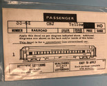 Vintage 33-61 CNJ Yellow Model Train Decals - $8.90