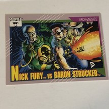 Nick Fury Vs Baron Strucker Trading Card Marvel Comics 1991  #111 - £1.55 GBP