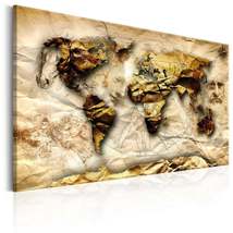 Tiptophomedecor Stretched Canvas World Map Art - Map: Leonardo Da Vinci Inspirat - £64.28 GBP+