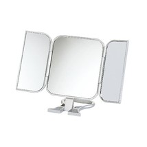 23 x 12cm Folding Travel Mirror True Image, Silver  - £18.51 GBP