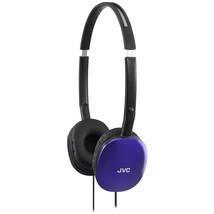 JVC Blue Flat and Foldable Colorful Flats On Ear Headphone with 3.94 foot Gold P - £20.77 GBP