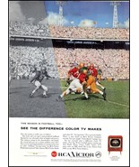 1950s RCA Victor &quot;Living Color&quot; &quot;The Sanford&quot; TV PRINT AD Football BX4 - $138.84 MXN