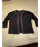 Jones New York Signature Cardigan Open Size Large Blue Cotton Blend NWT - €24,32 EUR
