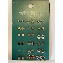 Wild Fable Card of Earrings 17 Pair Post Style Fashionable Fun Assorted Styles - £7.11 GBP