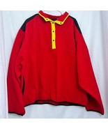 Vintage Marlboro Adventure Team Fleece Pullover Jacket Red Yellow Black XL - £40.16 GBP