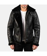 LE Francis Black Leather Bomber Jacket - £99.99 GBP+