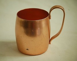 Old Vintage Copper Colored Aluminum Cup Mug Man Cave Bar Barware MCM - £11.84 GBP