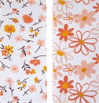 Set Of 2 Different Kitchen Printed Cotton Towels (15&quot;x25&quot;) Multicolor Flowers,Hl - $15.83