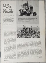 International Harvester Fifty Years of Farmall Tractor Print Advertisement 1972 - £28.09 GBP