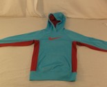 NIKE THERMA-FIT BLUE AND RED LIGHTWEIGHT GIRLS YOUTH HOODIE PULLOVER SWE... - £13.03 GBP