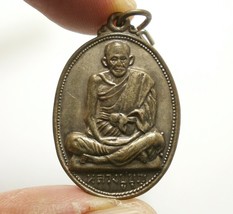 LP BOON COIN LP PERM BLESS 1976 THAI LUCKY RICH SUCCESS AMULET PENDANT N... - £33.22 GBP