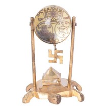 Magical Tortoise Pillar Pyramid Shree Yantra With Swastik For Lottery Luck Suces - £159.23 GBP