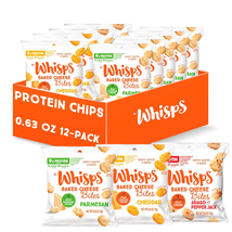 Whisps Cheese Crisps - Parmesan, Cheddar, Tangy Ranch &amp; Nacho Cheese Snacks for - $29.04