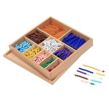 Montessori Bead Decanomial Box Montessori Math Beads Toys Materials For ... - £128.81 GBP