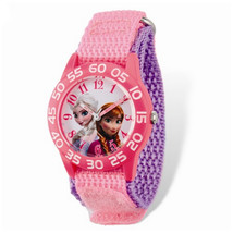 Disney Frozen Acrylic Case Elsa and Anna Pink Time Teacher Watch - £22.78 GBP