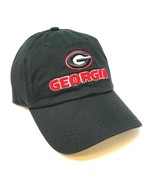 UNIVERSITY OF GEORGIA BULLDOGS LOGO BLACK SLOUCH CURVED BILL ADJUSTABLE ... - $15.15