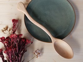 Unique hand carved stirring wooden spoon from maple Universal cooking spoon - £43.95 GBP