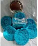 12pc. Crochet Face Scrubbers/Crochet-Coasters with Glass Jar 4 Free Gift... - $490.04 MXN