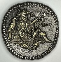“Dead Men Tell No Tales” Pirate Challenge Coin, 1.75”, New Two Tone Vers... - $22.80