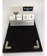 RARE Aluminum Forever Desk Calendar Business Card and Post it Note Holde... - $40.69 CAD
