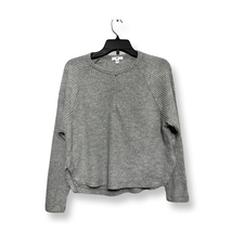 BP. Womens Henley Top Gray Heathered Waffle Knit Long Sleeve Stretch XS New - £9.02 GBP