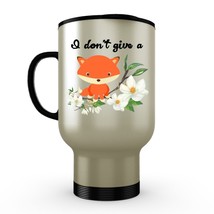 I Don&#39;t Give a Fox Sweary Mother Wife Girlfriend Gift Stainless Steel Travel Mug - £19.14 GBP