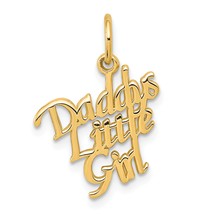 Fashion Jewelry 10K Yellow Gold Daddys Little Girl Charm Pendant 24 X 8mm - £38.87 GBP