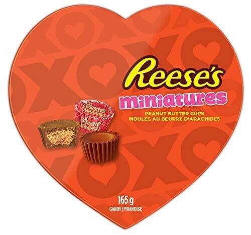 Primary image for Reese Valentines Chocolate Peanut Butter Candy, Heart Shaped Gift, 165g/5.8oz