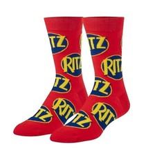 Mens Crew Socks RITZ CRACKERS Red - NWT - $5.39