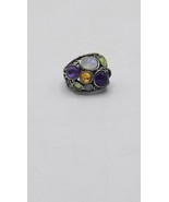 Or Paz Israel Creations Sterling Silver Gemstone Ring sz 6 - £43.38 GBP