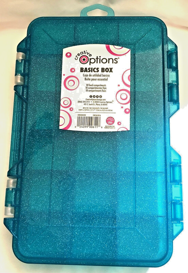 Creative Options Basic Box 18 Fixed Compartments Colorful Sparkles/Multi-Colors