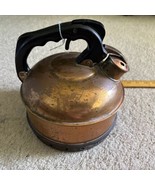 Vintage England Solid Copper Tea Kettle With Coil - $173.25