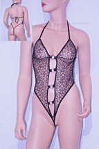 Sexy Lingerie Black Spider Web Teddy with Rings one size - £22.74 GBP